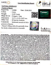 15.39 Ratti Natural Panna Stone with Govt. Lab Certified (3441)